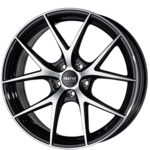 black, polished
